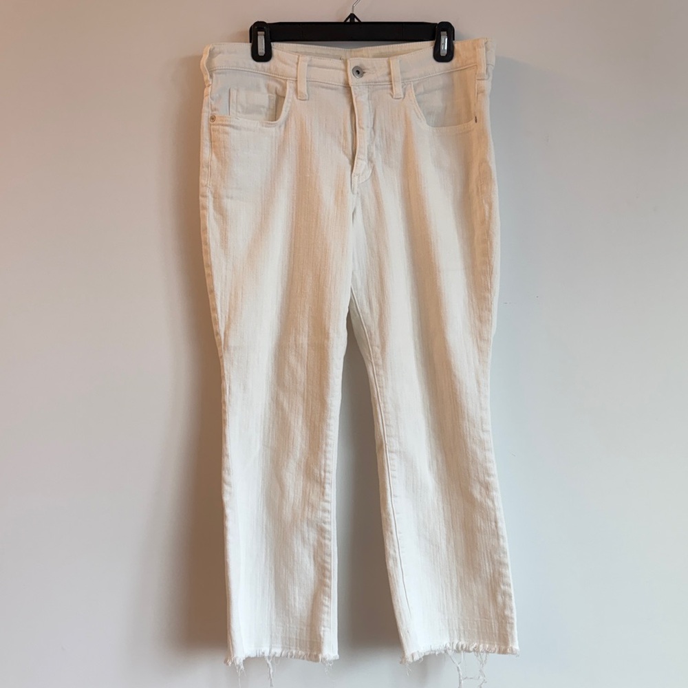 Women's White Straight-Leg Jeans